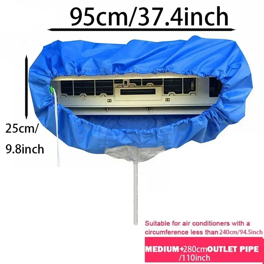 Suitable for 24000-36000 Btu Large Air Conditioning Water Cover Set Cleaner with Water Pipe Conditioner Waterproof Cleaning Kit