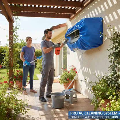 Suitable for 24000-36000 Btu Large Air Conditioning Water Cover Set Cleaner with Water Pipe Conditioner Waterproof Cleaning Kit