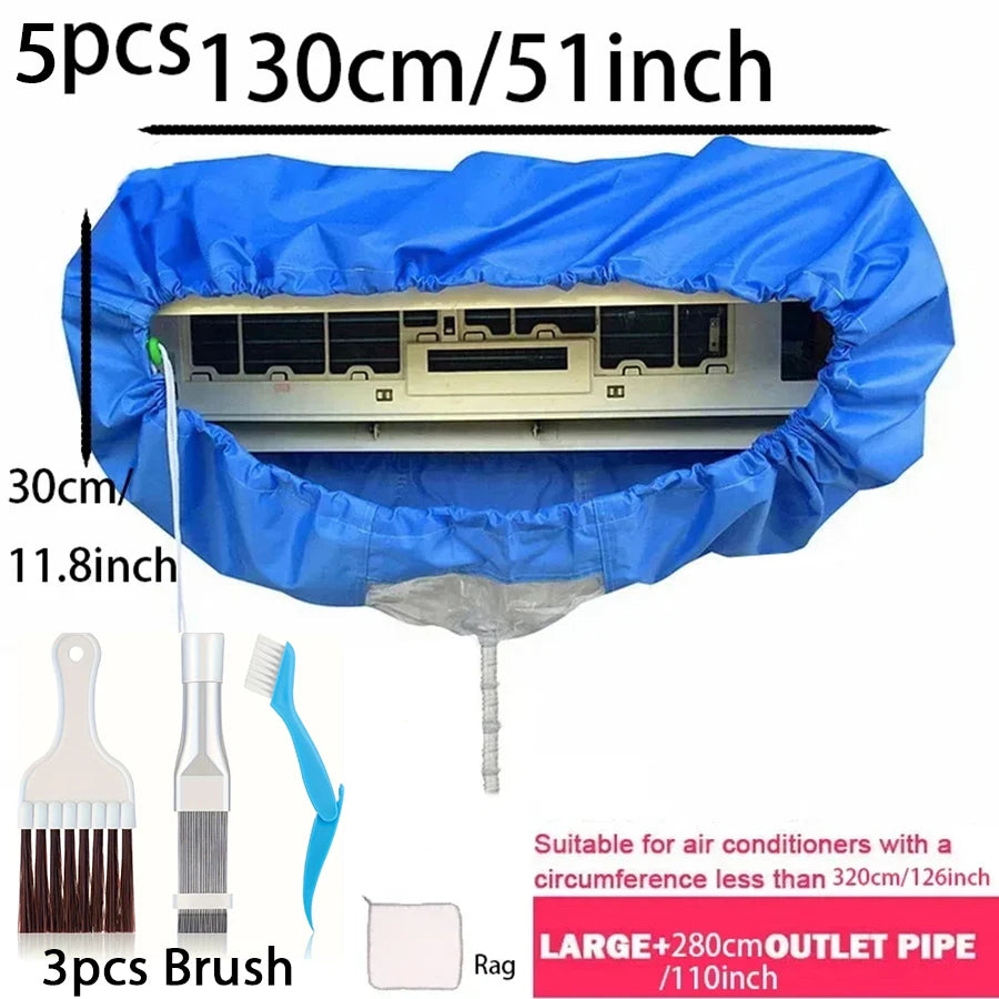 Suitable for 24000-36000 Btu Large Air Conditioning Water Cover Set Cleaner with Water Pipe Conditioner Waterproof Cleaning Kit