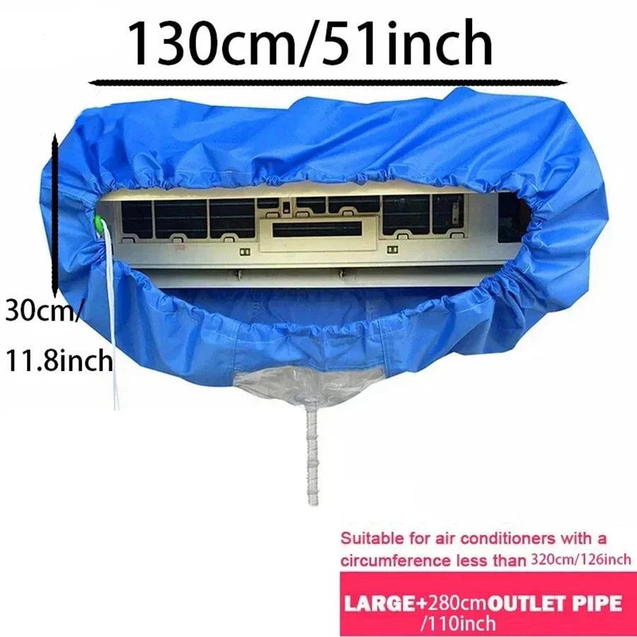 Suitable for 24000-36000 Btu Large Air Conditioning Water Cover Set Cleaner with Water Pipe Conditioner Waterproof Cleaning Kit