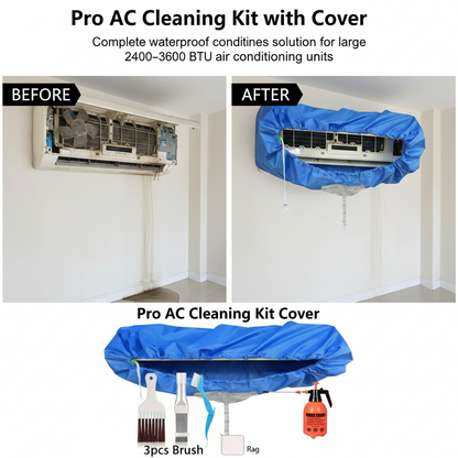 Suitable for 24000-36000 Btu Large Air Conditioning Water Cover Set Cleaner with Water Pipe Conditioner Waterproof Cleaning Kit